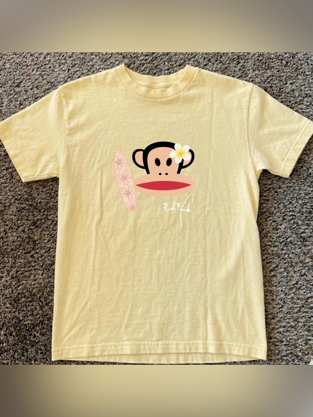 Paul Frank Yellow Short-Sleeve Graphic Tee with Surf Monkey